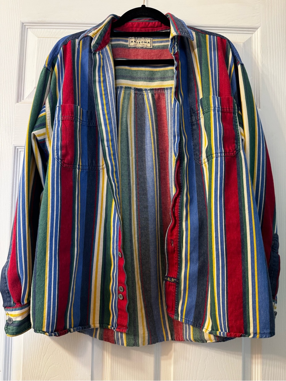 VTG 90s Arizona Jean Co. Multi-Stripe Button Down Shirt